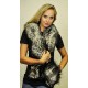 Silver fox fur scarf